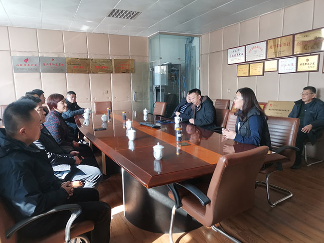 Shandong Rūpniecības un tirdzniecības federācija apmeklēja Tangshan Jinsha Company